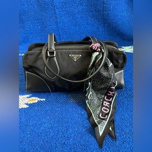 Vintage Prada Black Tessuto+England Bag